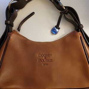 Dooney & Bourke Vintage Tan Italian Leather Shoulder Bag